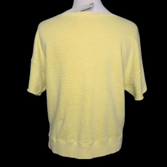Woman's Mododoc Raw Hem Short Sleeve Sweat Top Small - Picture 5 of 5